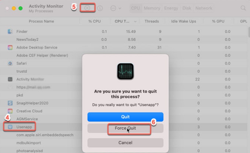Étapes pour désinstaller manuellement Usenapp sur Mac