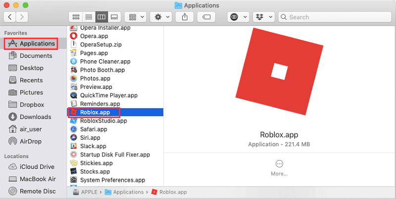 Comment désinstaller Roblox sur Mac