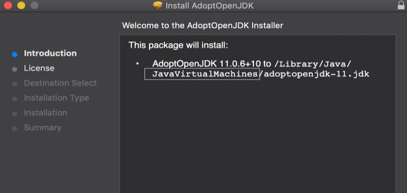Le package d'AdoptOpenJDK