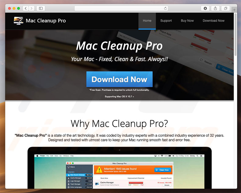 Logiciel malveillant Mac Cleanup Pro