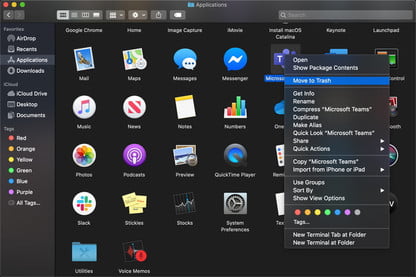 Supprimer Microsoft Teams sur Mac