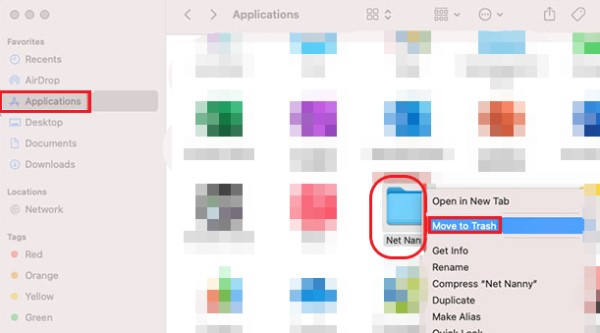 Désinstaller manuellement Net Nanny sur Mac