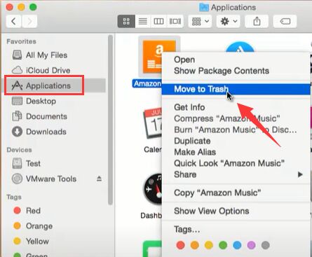 Désinstaller manuellement Amazon Music sur Mac
