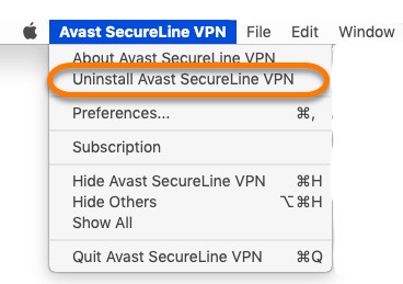 Désinstaller manuellement le VPN Avast Secureline sur Mac