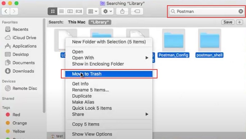 Désinstaller manuellement Postman sur Mac