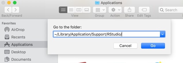 Désinstaller manuellement RStudio sur Mac