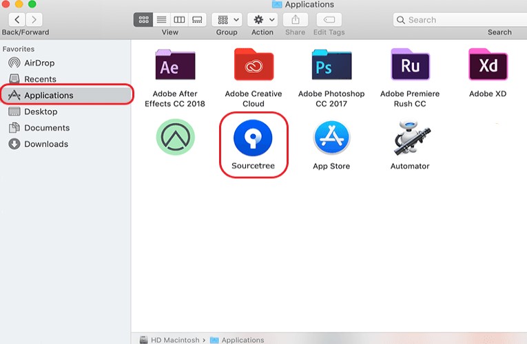 Désinstaller manuellement Sourcetree sur Mac