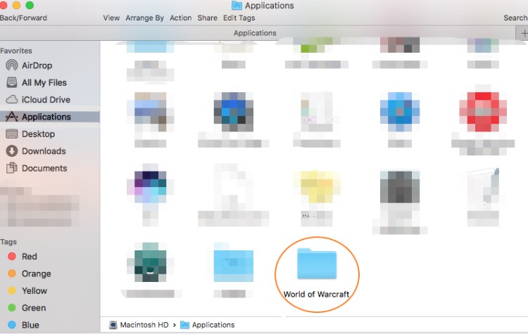 Désinstaller manuellement WOW sur Mac