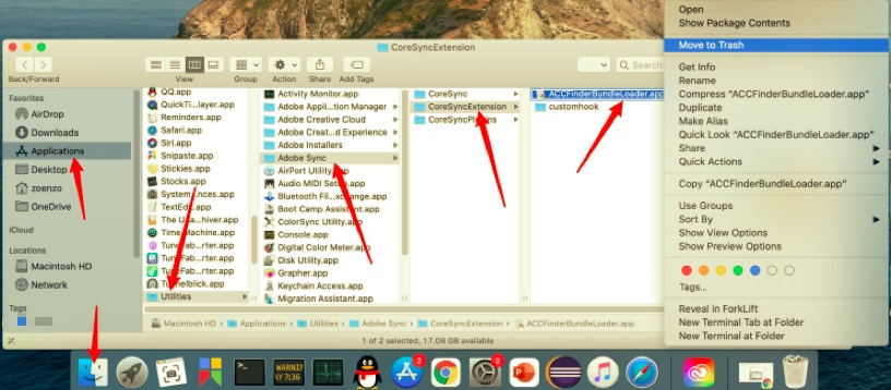 Désinstaller ACCFinderBundleLoader sur Mac manuellement