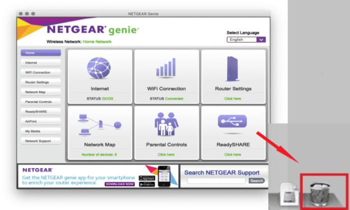 Désinstaller manuellement NETGEAR Genie sur Mac