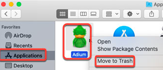 Étapes pour désinstaller Adium sur Mac