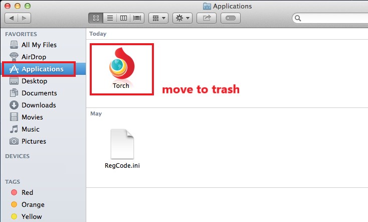 Désinstaller manuellement le navigateur Torch sur Mac