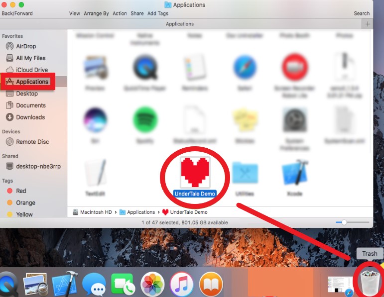 Manière manuelle de désinstaller Undertale sur Mac