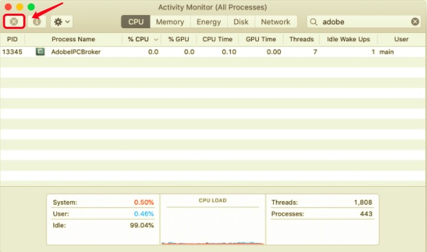 Supprimer ou désactiver manuellement AdobeIPCBroker de Mac