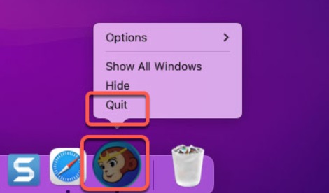 Quitter et désinstaller DVDFab sur Mac