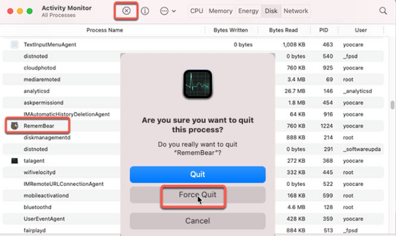 Forcer à quitter N'oubliez pas de le désinstaller