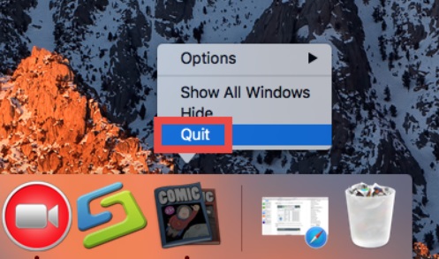 Quittez et désinstallez Simple Comic sur Mac