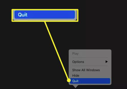 Quitter pour désinstaller Camino de Mac