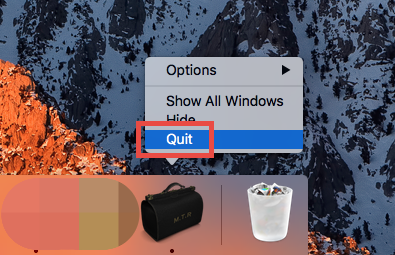 Cliquez sur Quitter pour désinstaller MacTheRipper pour Mac