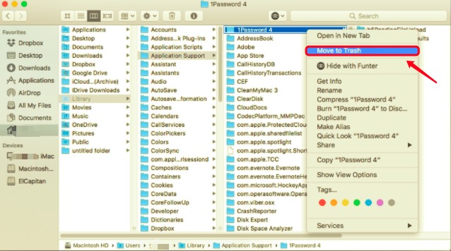 Supprimer manuellement 1Password de Mac avec les fichiers associés