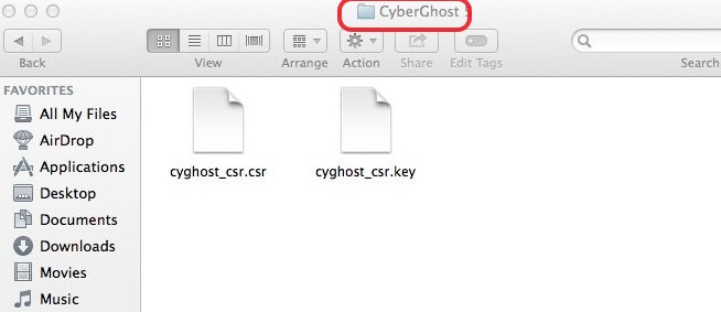 Supprimer les fichiers associés à Cyberghost VPN