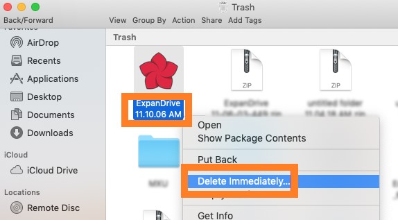Désinstaller manuellement ExpanDrive sur Mac