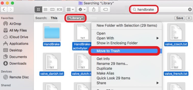 Désinstaller Handbrake sur Mac de manière manuelle