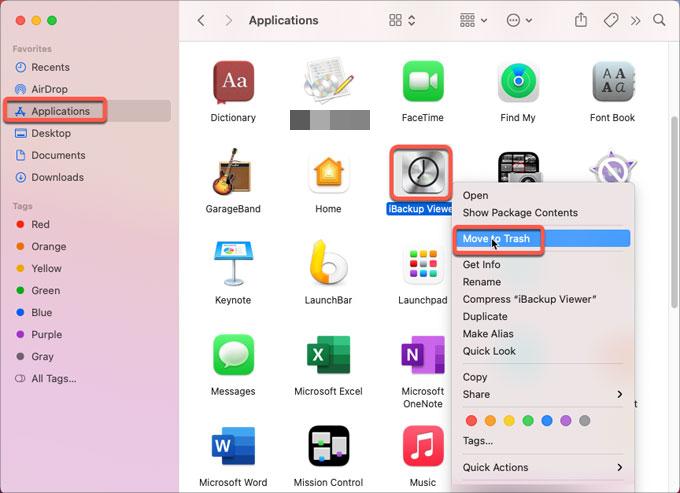 Supprimer iBackup Viewer de votre Mac