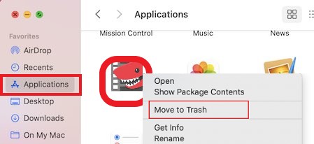 Désinstaller manuellement Lightworks sur Mac