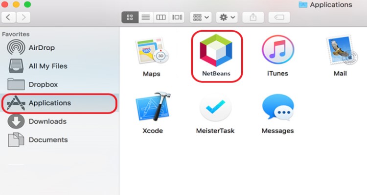 Déplacer NetBeans vers la corbeille