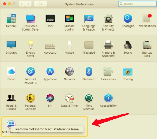 Désinstaller NTFS-3G manuellement