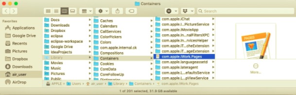 Supprimer manuellement des pages de Mac