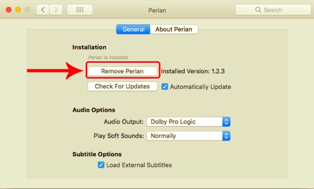Supprimer Perian de Mac via les Préférences Système