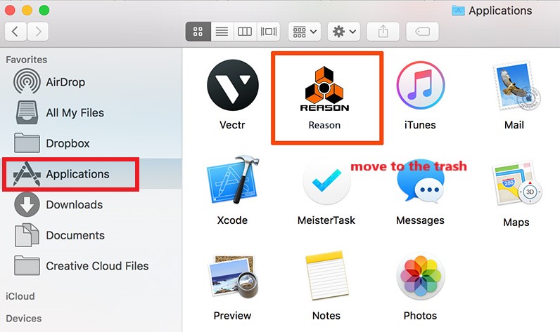 Comment désinstaller complètement Reason sur Mac