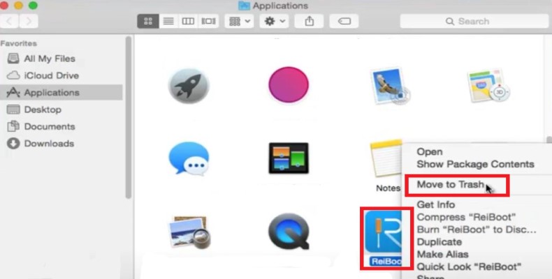 Désinstaller manuellement ReiBoot sur Mac