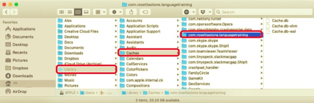 Supprimer manuellement Rosetta Stone de Mac avec des fichiers résiduels