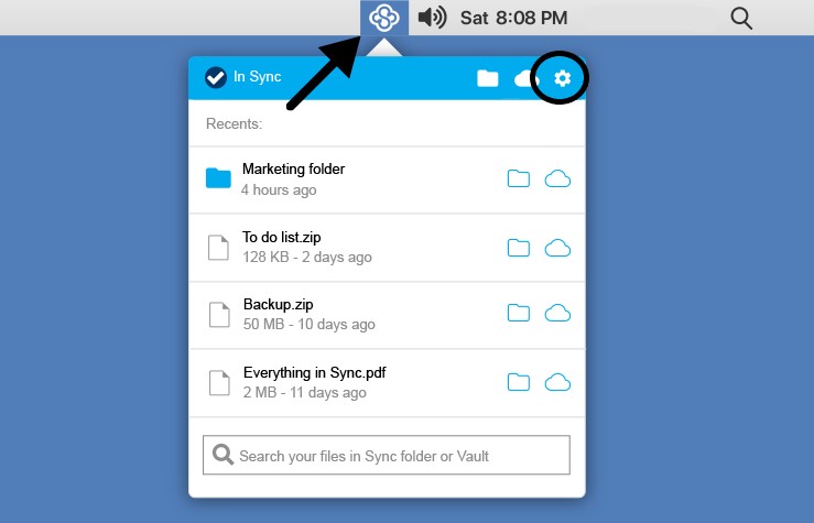 Supprimer l'application de bureau Sync à l'aide de son programme de désinstallation