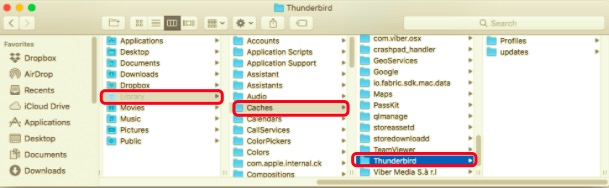 Désinstaller manuellement Thunderbird de Mac avec ses fichiers de service