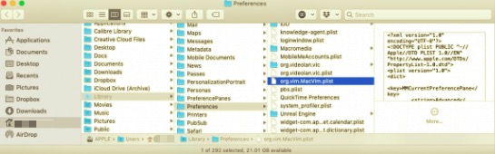 Désinstaller Vim sur Mac avec des fichiers associés