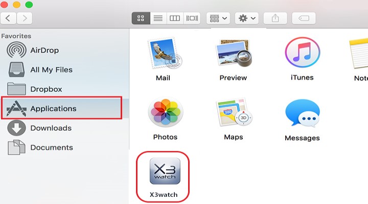 Supprimer X3Watch de Mac