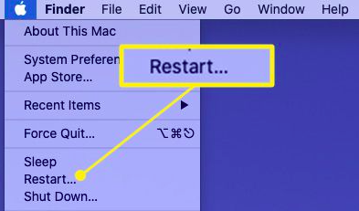 Redémarrez votre Mac pour désinstaller complètement KeyCue