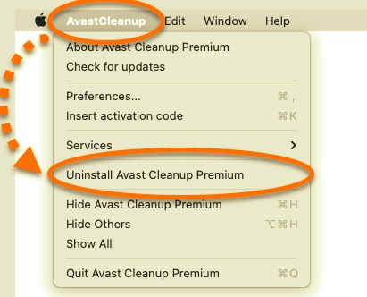 Désinstaller Avast Cleanup sur Mac à l'aide du programme de désinstallation intégré
