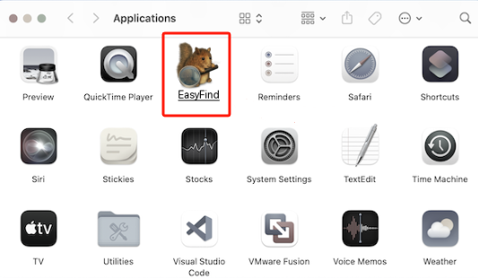 Désinstaller manuellement EasyFind sur Mac
