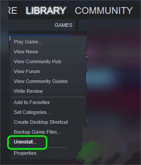 Désinstallez rapidement les jeux Steam