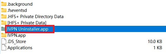 Supprimer iVPN par son programme de désinstallation