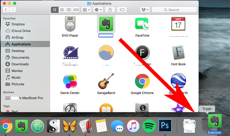 Désinstallation manuelle des applications sur Mac