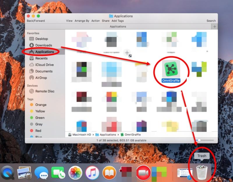 Supprimer manuellement Omnigraffle de Mac