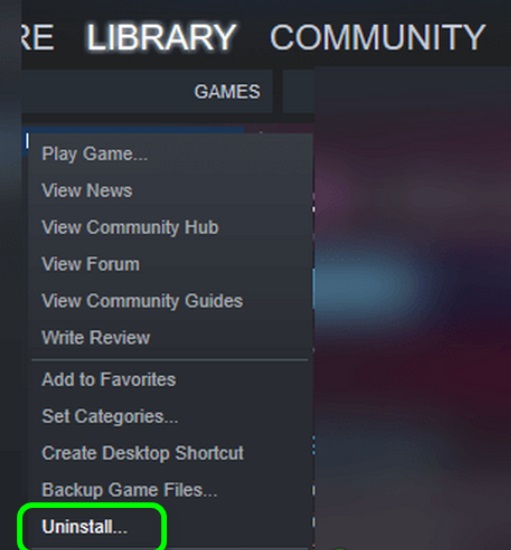 Désinstaller manuellement PUBG avec Steam