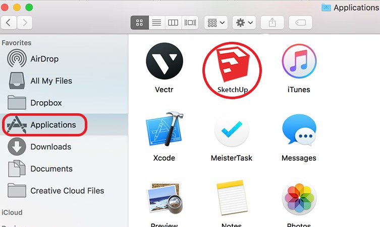 Manière manuelle de désinstaller Sketchup sur Mac