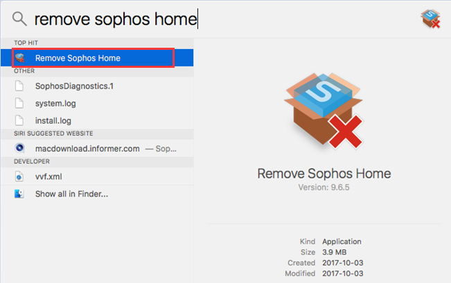 Supprimer Sophos de Mac